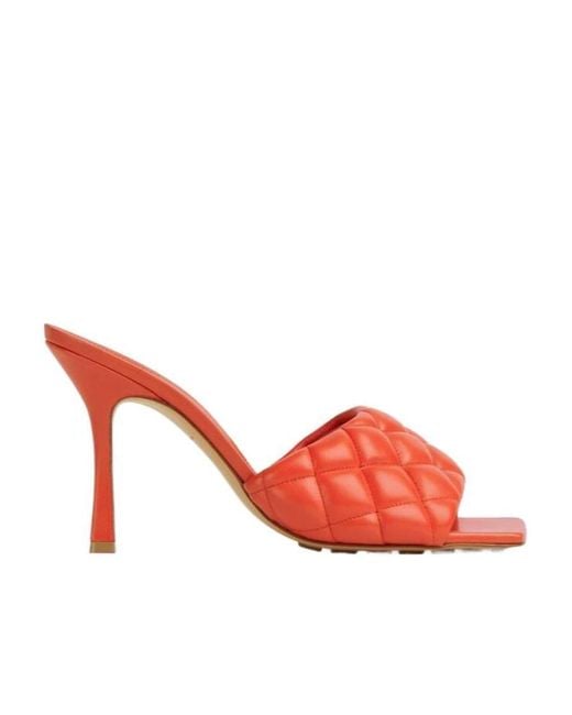 Bottega Veneta Red Padded Open Toe Sandals