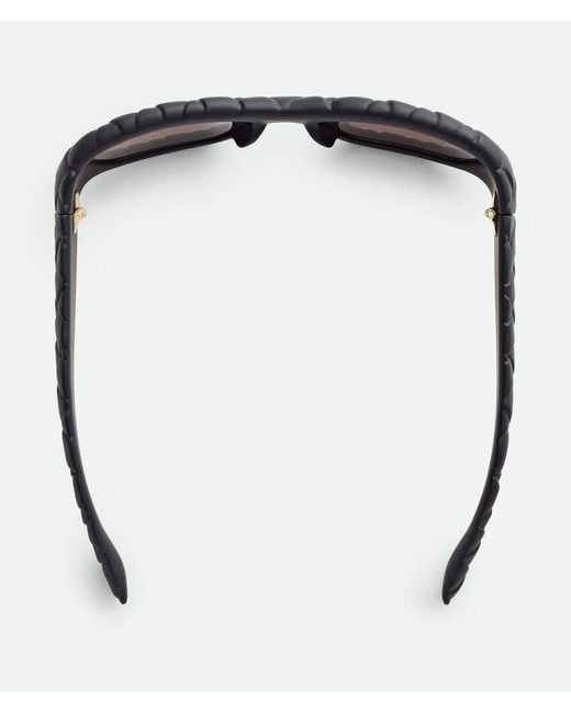 Bottega Veneta Multicolor Intrecciato Rectangular Sunglasses