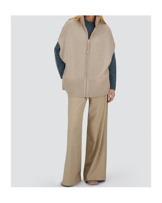 Herno Gray Sleeveless Zip-Front Vest