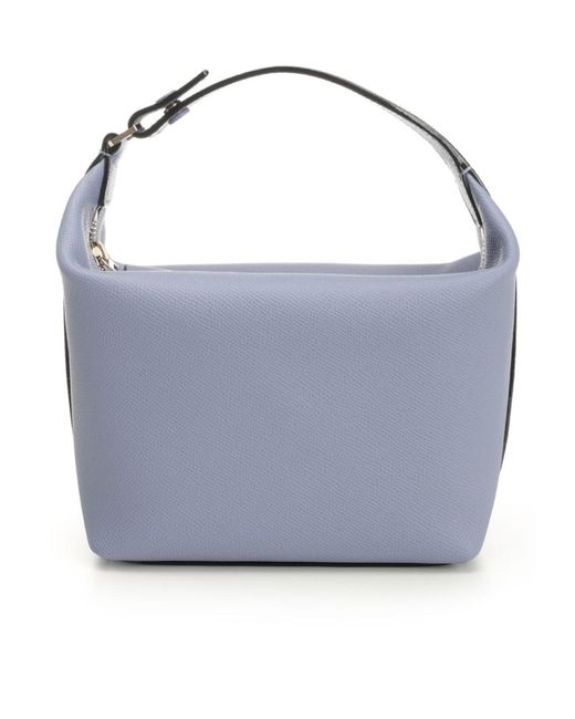 Valextra Blue Mochi Mini Handbag