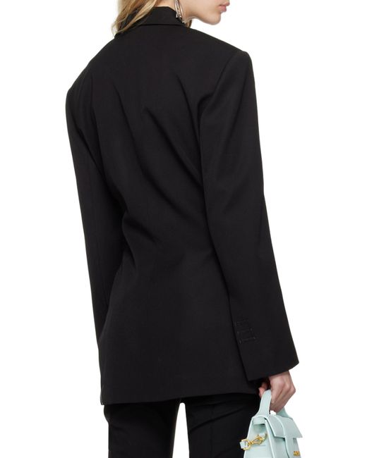 Jacquemus Black Crossover Double Breasted Blazer