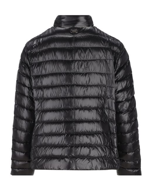 Herno Black Padded Neck-Tie Coat