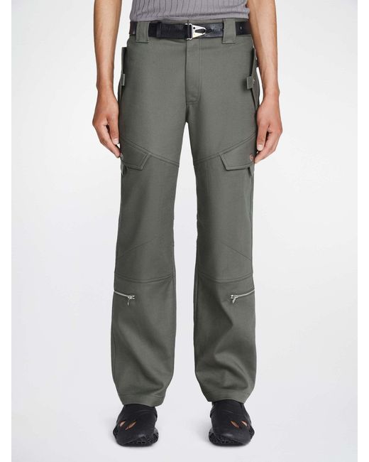 Dion Lee Gray Tactical Straight-Leg Cargo Trousers