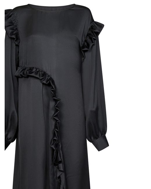 REMAIN Birger Black Asymmetrical Detail Dress