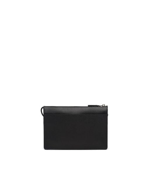Prada Black Saffiano Clutch Bag for men