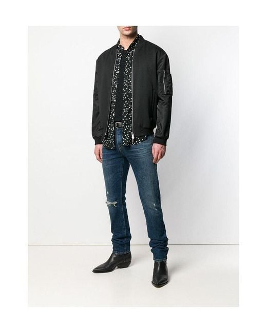 Saint Laurent Blue Imitation Old Skinny Jeans for men