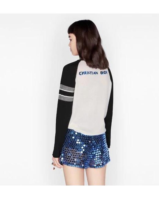 Dior Blue Sequins Decorated Shorts