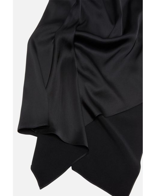 Acne Black Stretch Twill Minidress