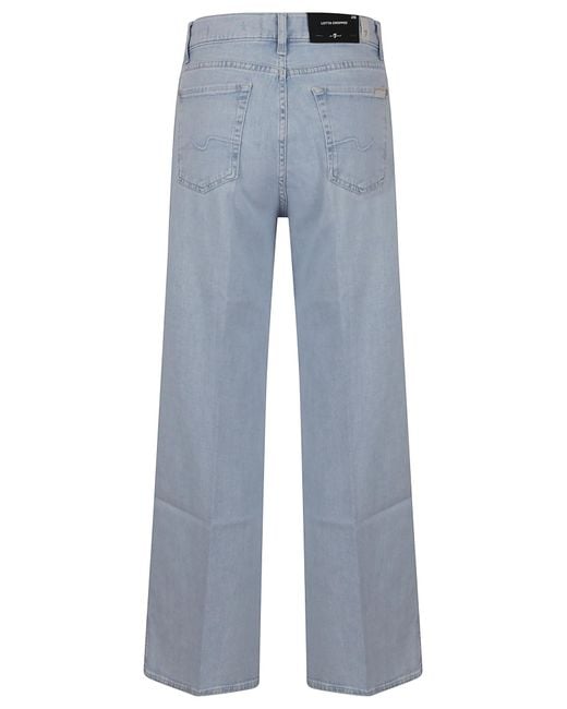 7 For All Mankind Blue Flared Jeans