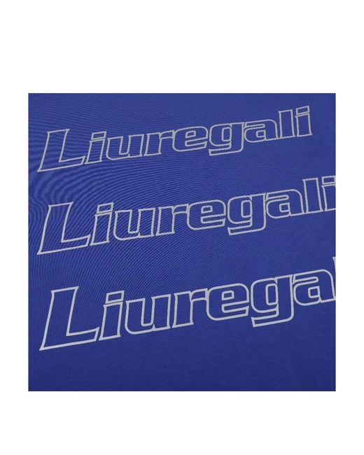 LIU REGALI Blue Logo Details Short-Sleeved T-Shirt