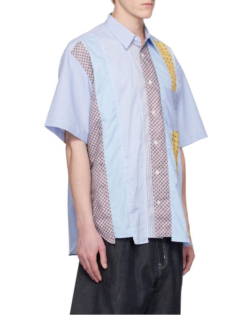 Comme des Garçons Blue Comme Des Garçons Homme Patchwork Shirt for men