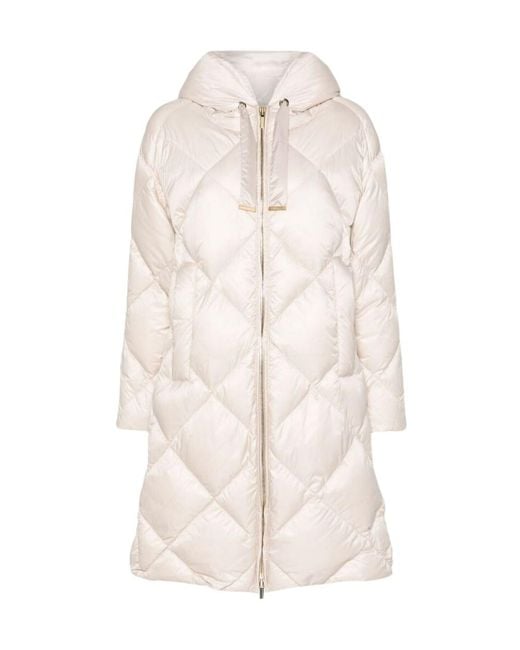 Max Mara White Long-Sleeved Down Jacket