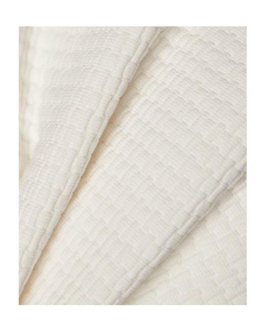 Marysia Swim White Antibes Recycled-Seersucker Bikini Top