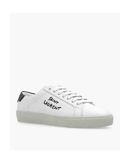 Saint Laurent White Sl/06 Court Sneakers