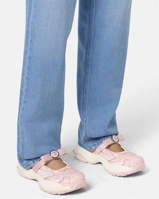 Versace Pink M_Vs_06 Mary Jane Sneakers