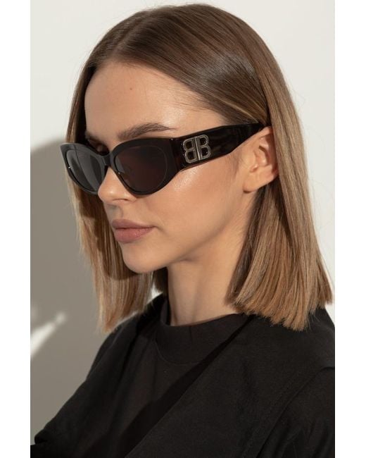 Balenciaga Brown Eyewear Bossy Cat-Eye Frame Sunglasses