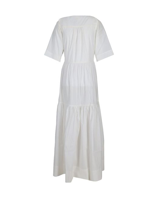 P.A.R.O.S.H. White Short-Sleeved Dress