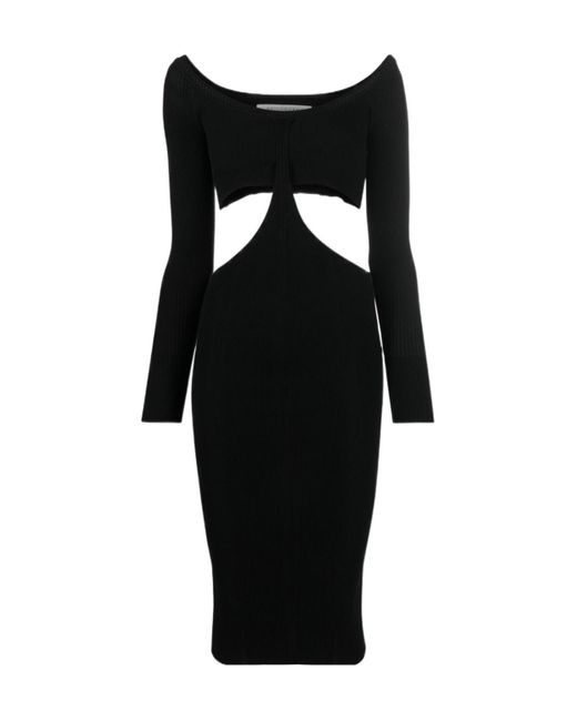 Philosophy Di Lorenzo Serafini Black Cut-Out Detail Knit Dress