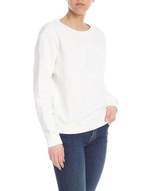 Moncler White Logo Details Sweater