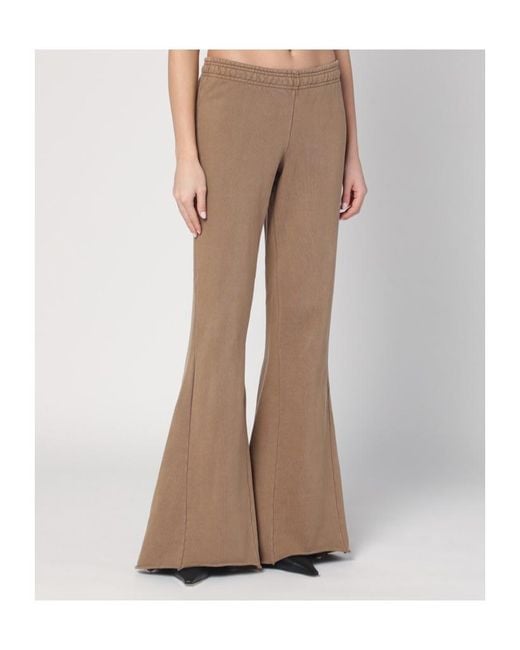 Entire studios Brown Elasticated-Waist Flared Trousers