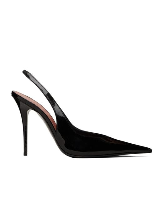 AMINA MUADDI Black Anok Sling 105 Pointed-Toe High-Heeled Sandals