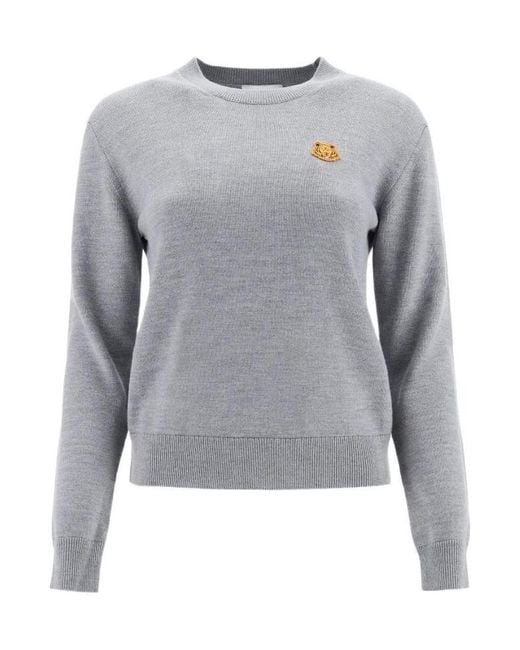 KENZO Gray Tiger Patch Jumper