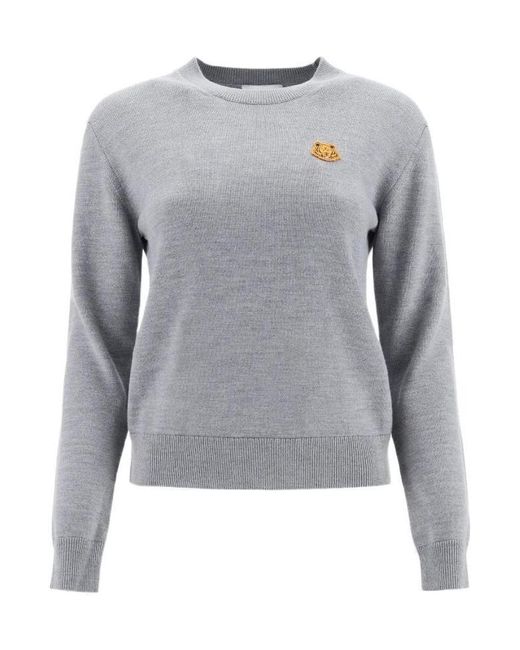 KENZO Gray Tiger Patch Jumper