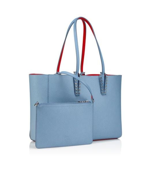 Christian Louboutin Blue Cabata Stud Detailed Small Tote Bag