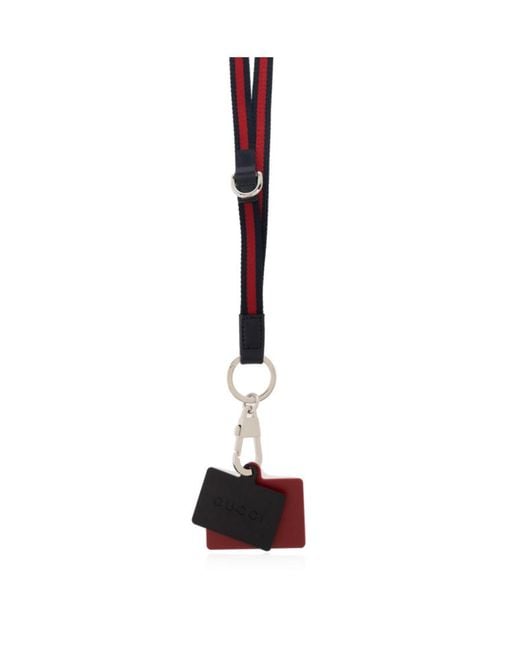 Gucci White Id-Plaque Keyring for men