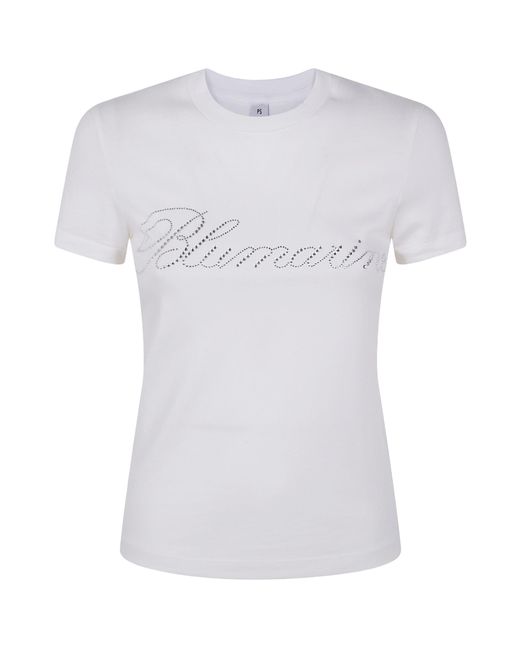 Blumarine White Short-Sleeved T-Shirt