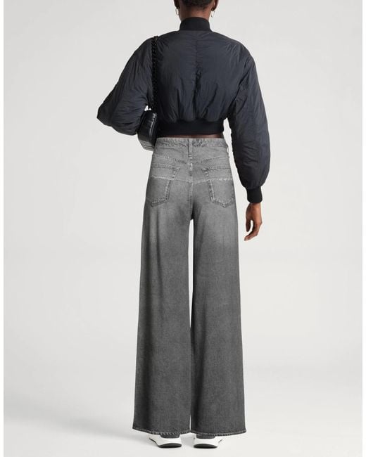 Rag & Bone Gray Solid Color Loose Straight Leg Pants