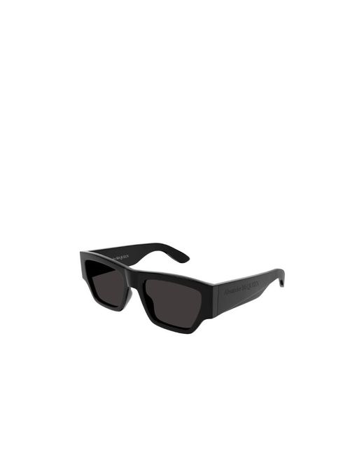 McQueen Black Eyewear Rectangle Frame Sunglasses for men