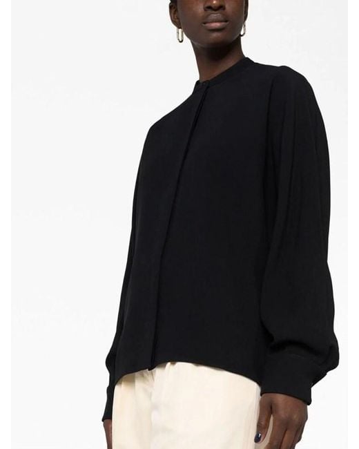 Jil Sander Black Long-Sleeved Buttoned Shirt
