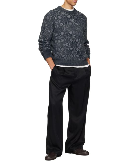 Casablanca Black Logo-Pattern Knitted Jumper for men