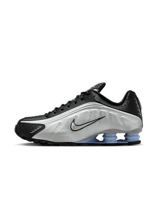 Nike Black Shox R4 Lace-Up Sneakers for men