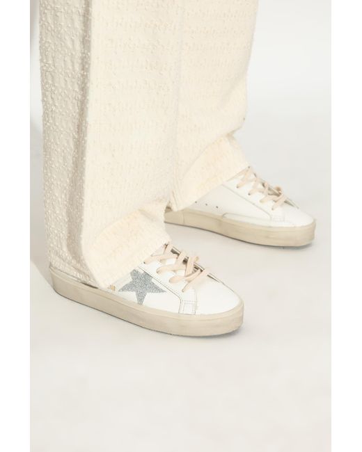 Golden Goose Deluxe Brand White Hi Star Low-Top Sneakers