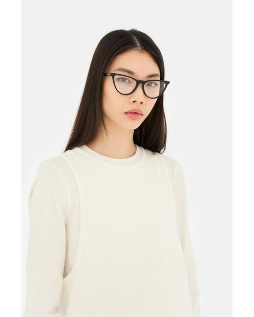 Retrosuperfuture White Geometric Frame Plain Mirror for men