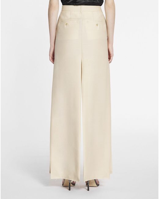 Lanvin White High Waist Slit Maxi Skirt