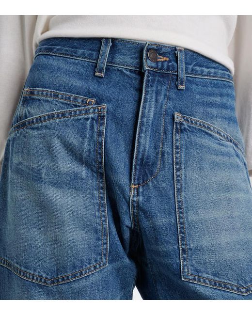 Nili Lotan Blue Belt-Loop Jeans