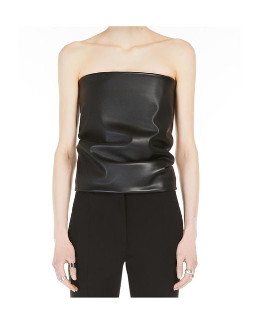 Sportmax Black Lindsey Gathered Sleeveless Top