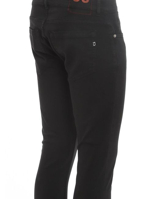 Dondup Black Low-Rise Slim-Fit Jeans for men