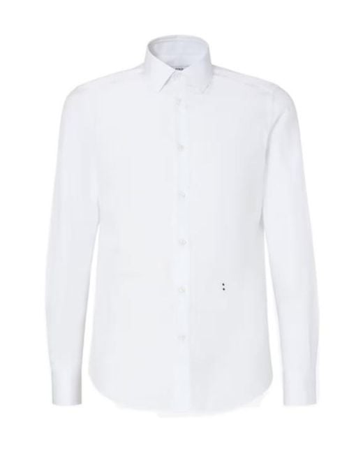 Fendi White Poplin Shirt for men