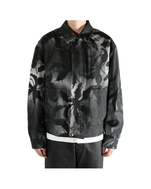 Dries Van Noten Black Veperny Patterned Jacket for men