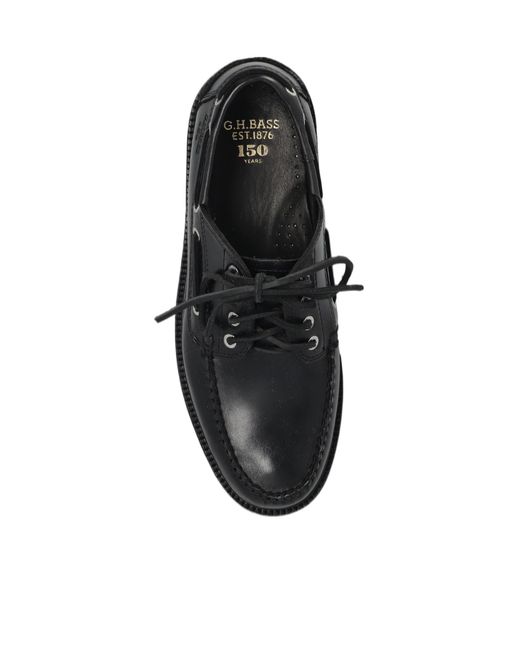G.H.BASS Black Ranger Boat Shoes for men
