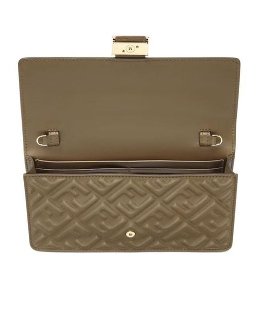 Fendi Metallic Baguette Small Shoulder Bag
