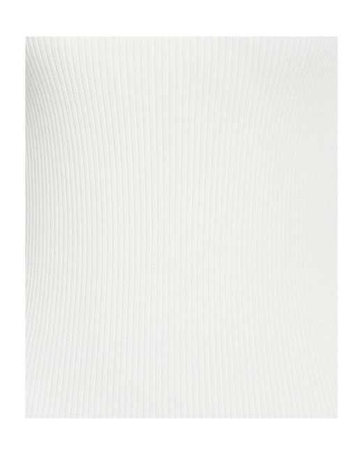 Max Mara White Solid Color Lightweight Knit Sweater
