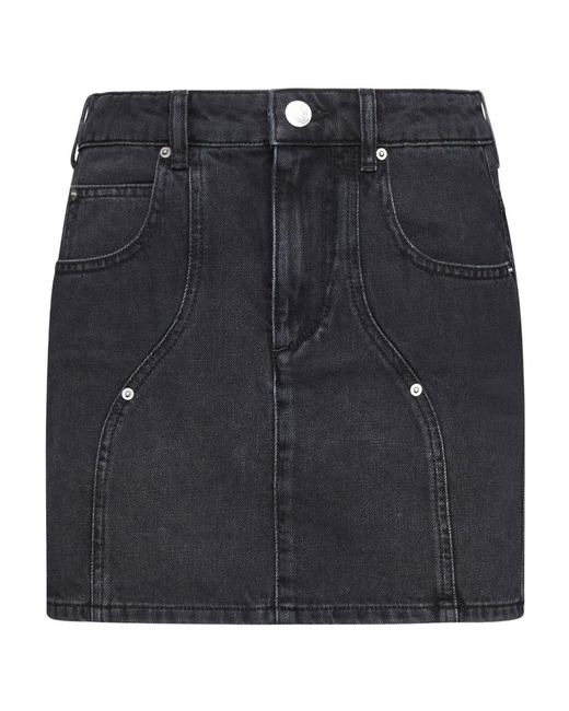 Isabel Marant Black Isabel Marant Étoile Denim Mini Skirt