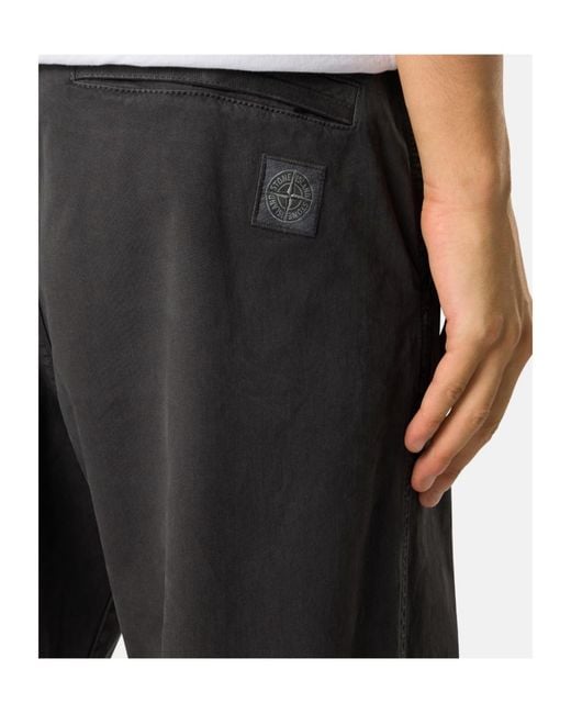Stone Island Gray Regular-Fit Chino Trousers With Multiple Pockets for men