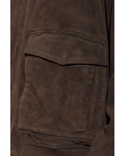 Agolde Brown Collared Long-Sleeved Casual Jacket for men