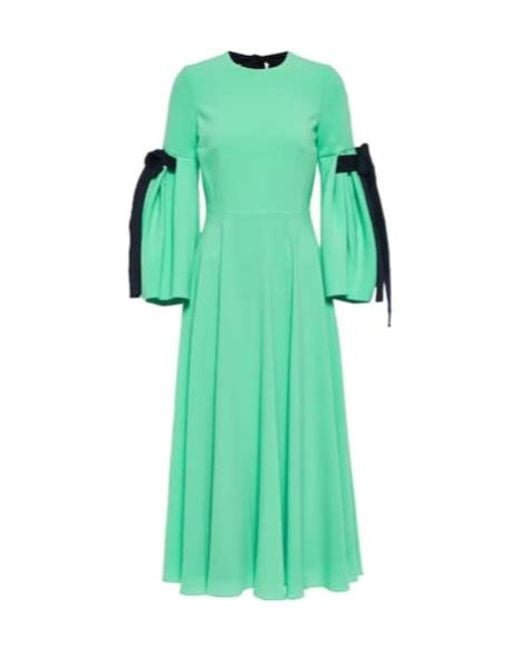Roksanda Green Perdita Crepe Midi Dress